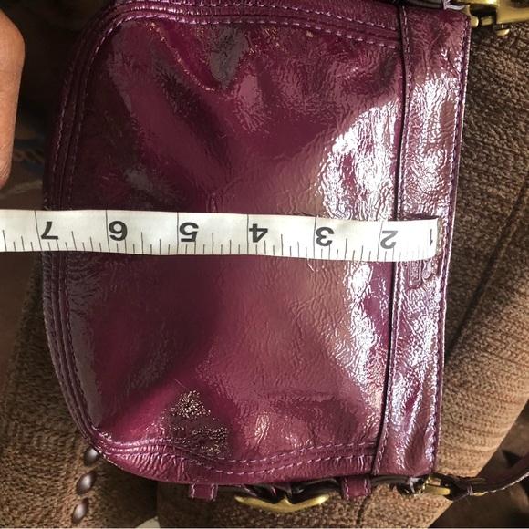 Purple Cranberry Coach Patent Leather Mini Bag - Picture 11 of 16